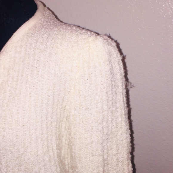 Cream/ivory medium weight knit open cardigan - Picture 7 of 7